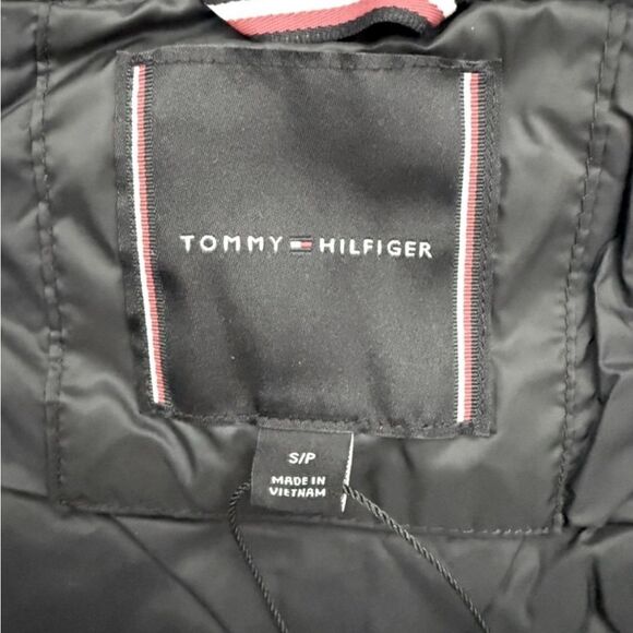 New with Tags Tommy Hilfiger TH Packable Puffer Jacket Navy Water Resistant S/P - Picture 5 of 10